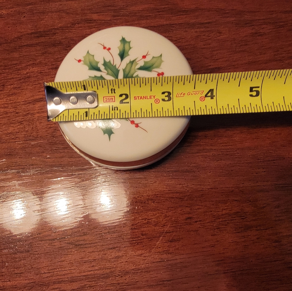 LENOX‎ DIMENSION COLLECTION Holiday Candy Trinket Dish Mistletoe Christmas - Picture 6 of 7